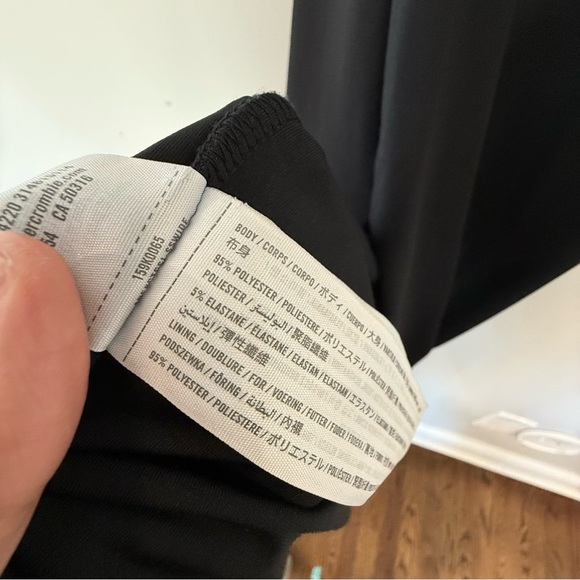 Abercrombie & Fitch Black Stretch Open Back Midi Slip Dress Size Small Petite - Picture 9 of 11